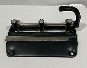 VTG Master Products MFG CO Model 53-25 Heavy Duty 3 Hole Punch Adjustable USA