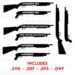 Mossberg 500 SVG - Gun Cricut Files - Mossberg Silhouettes - Shotgun Vector