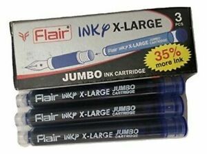 Flair Inky X-large Jumbo Cartridge for Fountain Pens Pack of 90