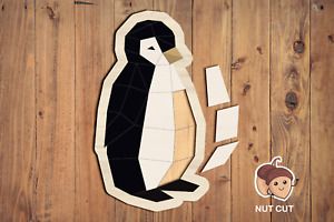 Penguin Puzzle SVG Laser cut files for Glowforge, Cricut, Multi-layer