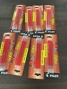 8 PILOT FriXion Gel Ink Refills for Erasable Pens Fine Point, Red Ink, 3- Pack