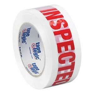 Tape Logic 2 Inch x 110 Yards Pre-Printed Packing Tape&#034;Inspected&#034; 2.2 Mil Thi...