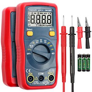 AstroAI Digital Multimeter, Voltmeter 1.5v/9v/12v Battery Voltage Tester with