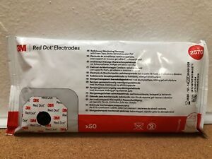 3M 2570 Red Dot Monitoring Electrode 12/2020  (Pack of 50)