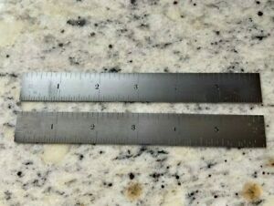 (2) Starrett 6&#034; Steel Rules No. C 304 SRE Lightly Used Free Shipping