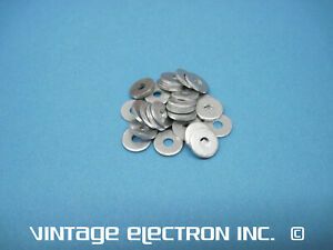 (25) Aluminum Flat Washers: #4 (0.375&#034; OD, 0.125&#034; ID, 0.050&#034; THK)