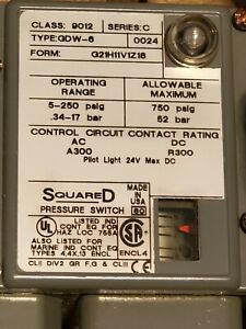 Square D 9012 GAW-6 Pressure Switch 5-250psi