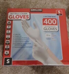 Costco Kirkland Signature Latex-Free Nitrile Exam Gloves, Size S - 400 Count