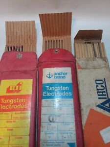 TIG Welding Tungsten Electrodes Lot, 15 electrodes in total See Photos for Info 