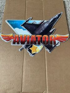 AVIATOR  COLLECTABLE TIN WALL DECOR, 18 inches width, 17 inches plane size.