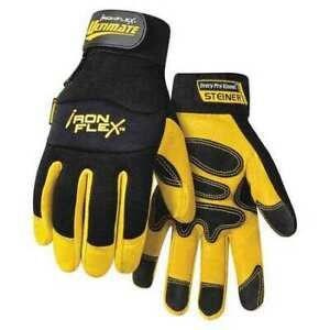 STEINER 0912-X Mechanics Gloves, XL, Tan/Black, Reinforced, Omni-Directional
