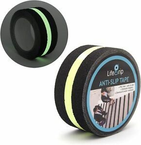 Friction Tape Anti Slip Traction Tape With Glow In Dark Green Stripe 2 Inch X 15