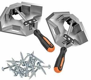 Right Angle Clamp 90 Degree Positioning Holder 2 Pack Single Handle Corner Cl...