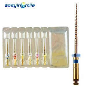 6 Files Endo X-Taper Gold NITI Rotary Files Motor Tip EASYINSMILE 25MM Assorted