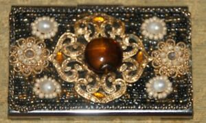 Pretty glass beaded design BUSINESS CARD CASE HOLDER