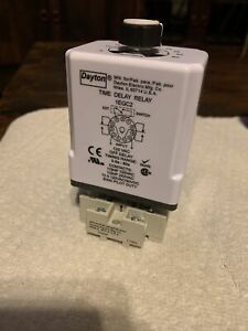 Dayton 1Egc2 Time Delay Relay, 120Vac/Dc, 10A, Dpdt, Body Depth - Relay: 1.7 In