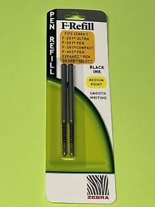 Zebra F-refill 2-pack Black ink med point 85412