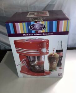NOSTALGIA ELECTRICS COCA COLA COUNTER TOP FROZEN BEVERAGE STATION - NIB
