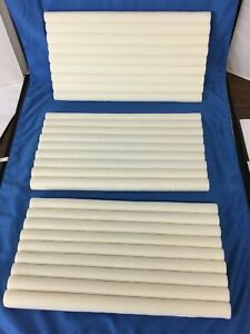 3 White Continuous Slot Ring Insert Jewelry HOLDER DISPLAY 14.125&#034; x 7.625&#034; NR