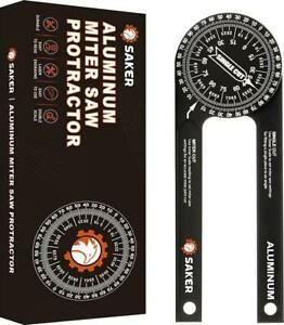 Saker Miter Saw Protractor|7-Inch Aluminum Protractor Angle Finder Featuring