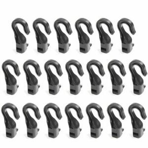 10pcs Open End Cord Hooks Plastic Clip Buckles Elastic Straps Motorcycle Rope
