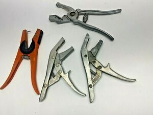 LOT OF 4 CATTLE LIVESTOCK TAG APPLICATORS POW R CEPS FEARING DUFLEX TOTAL TAGGER