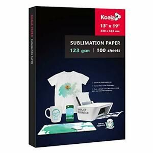 Koala Sublimation Heat Transfer Paper 13X19 Inches for Inkjet Printer Compatible