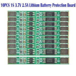 10PCS 1S 3.7V 2.5A Lithium Batterry Protection Board Polymer BMS PCM PCB Li-ion
