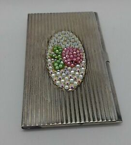 Stainless Pocket Business Card Holder Case ID Credit Name Box Steel Wallet VTG