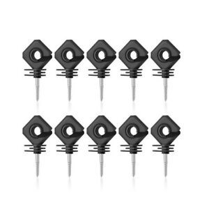 25Pcs Electric Fence Insulator,Screw-in Insulator Fence  for Wood Post,Black LZ7