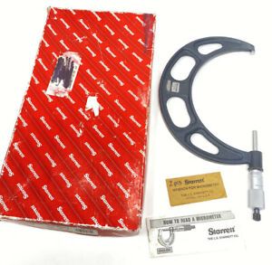 Starrett T436.1XRL-7   6”-7” Outside Micrometer W/ Original Box &amp; Paperwork NICE