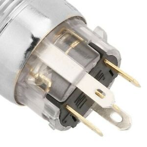 W/ Blue LED Metal Push Button Switch 12V DC 19mm 5 Solder Feet Hot Sale