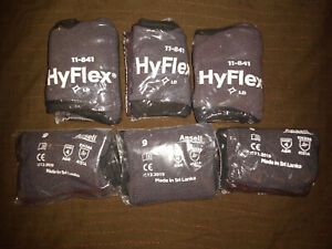 Ansell Hyflex 11-841 Gloves size 9 (Large) 6 pairs - FREE SHIPPING!