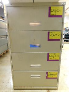 INDUSTRIAL 4 DRAWER METAL TOOL STORAGE CABINET 30&#034; X 18&#034; X 51 1/2&#034; TOOLING