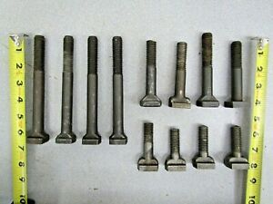 12 T-Slot Bolts Studs 5/8&#034; 11 - Zip - Armstrong - TE-CO - Unbranded 2&#034; - 6&#034; USED
