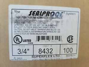 Superflex Sealproof Liquidtight Flexible Nonmetallic Conduit #8432 3/4in x 100ft