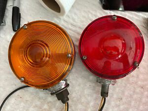 Vintage Signal Stat 3800 Amber And Red Light Construction Motorcycle Rat Rod Etc