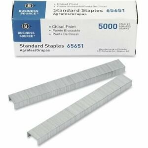 Business Source Chisel Point Standard Staples, 5 Packs (BSN65651)