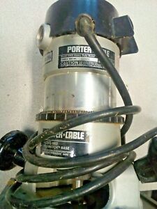 Porter cable router with base for seaming solid surface materials