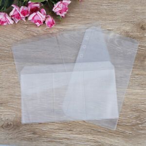 1PC A6 1/2/3 Grids Transparent Loose Leaf Zipper pockets Credit Card Pocket^