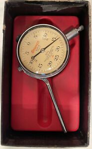 VINTAGE STARRETT DIAL INDICATOR IN ORIGINAL BOX. MADE IN THE USA