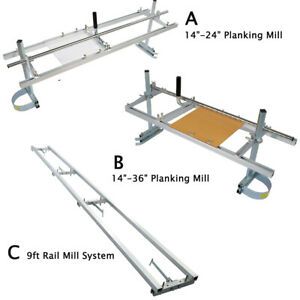 14&#039;&#039;-24&#039;&#039;/36&#039;&#039; Portable Chainsaw Planking Mills or 9ft Rail Mill Guide System