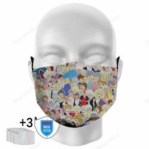 Golden Girls Favorite Scenes Collage Mask &amp; 3 PM 2.5 Filters - $35 Retail