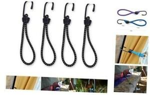 Bungee Cord with Hooks Heavy Duty Set by Garloy,10 Pcs 8 Inch Durable Rubber