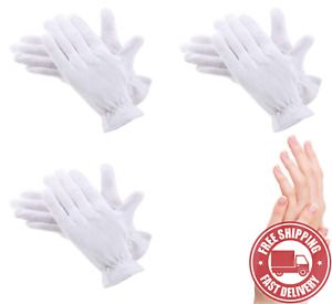 Moisturizing  Gloves  over  Night  Bedtime  White  Cotton  |  Cosmetic  Inspecti