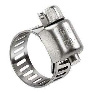 25 Packs Adjustable 6-12mm (1/4-7/16 &#034;)Size Range,304 Stainless Steel Hose Clamp