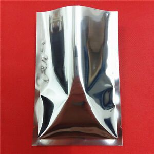 Silver Aluminum Foil Mylar Bags Food Storage Package Heat Seal Vacuum Pouches