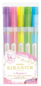 ZEBRA Highlighter Pen KIRARICH 5 Colors Glitter WKS18-5C