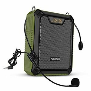 Portable Voice Amplifier with Headset Microphone Wired 25W 4400mAh Green
