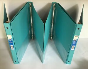 SAMSILL FASHION  OFFICE COLOR PAPER BINDER 1/2IN CAPACITY TEAL GREEN 4 PACK